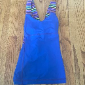 Women’s blue Lululemon athletic halter tank sz 4